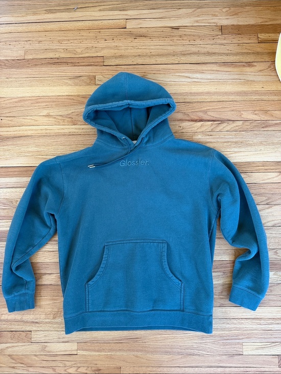 Glossier Tops - Glossier Teal Hooded Sweatshirt